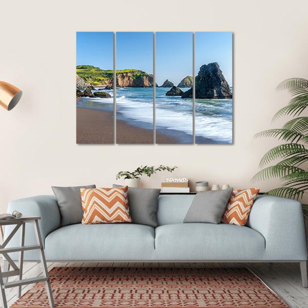Rodeo Beach In California Canvas Wall Art-4 Horizontal-Gallery Wrap-34" x 24"-Tiaracle