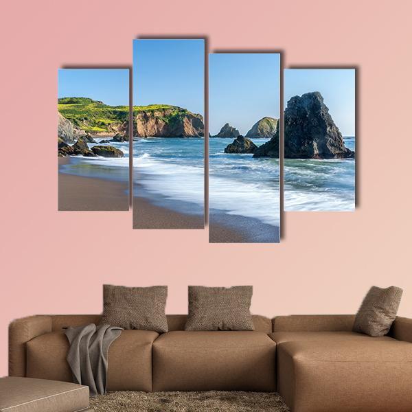 Rodeo Beach In California Canvas Wall Art-4 Pop-Gallery Wrap-50" x 32"-Tiaracle