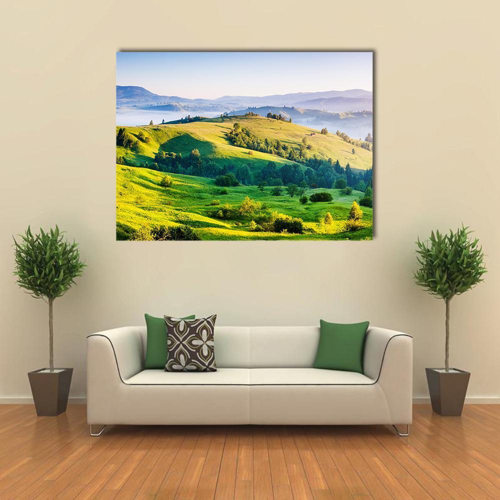 Rolling Countryside Farm Ukraine Canvas Wall Art-1 Piece-Gallery Wrap-48" x 32"-Tiaracle