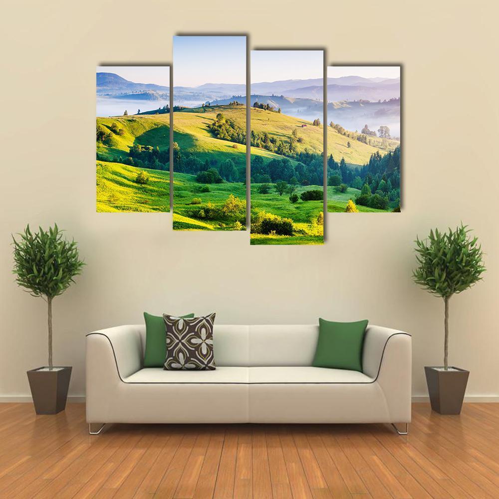 Rolling Countryside Farm Ukraine Canvas Wall Art-4 Pop-Gallery Wrap-50" x 32"-Tiaracle