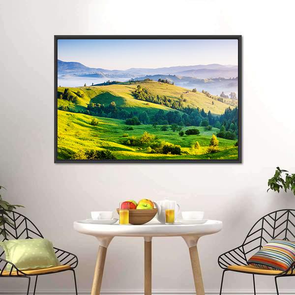 Rolling Countryside Farm Ukraine Canvas Wall Art-3 Horizontal-Gallery Wrap-25" x 16"-Tiaracle