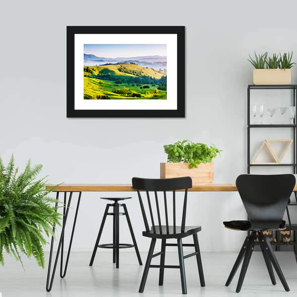 Rolling Countryside Farm Ukraine Canvas Wall Art-3 Horizontal-Gallery Wrap-25" x 16"-Tiaracle