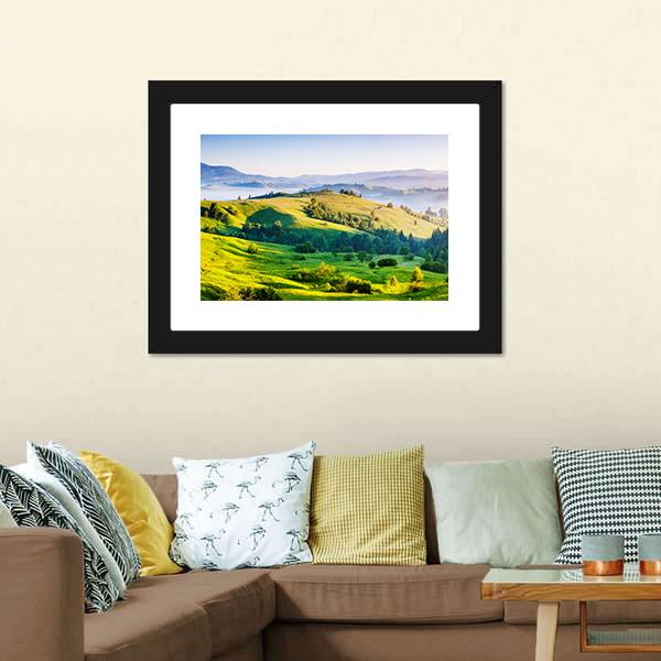 Rolling Countryside Farm Ukraine Panoramic Canvas Wall Art-1 Piece-36" x 12"-Tiaracle