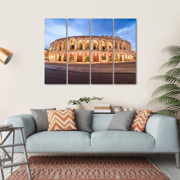 Roman Arena In Verona Italy Canvas Wall Art-4 Horizontal-Gallery Wrap-34" x 24"-Tiaracle