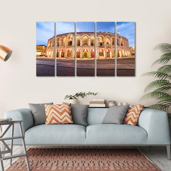Roman Arena In Verona Italy Canvas Wall Art-5 Horizontal-Gallery Wrap-22" x 12"-Tiaracle