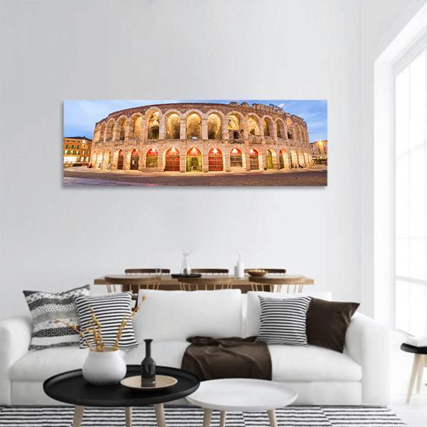 Roman Arena In Verona Italy Panoramic Canvas Wall Art-1 Piece-36" x 12"-Tiaracle