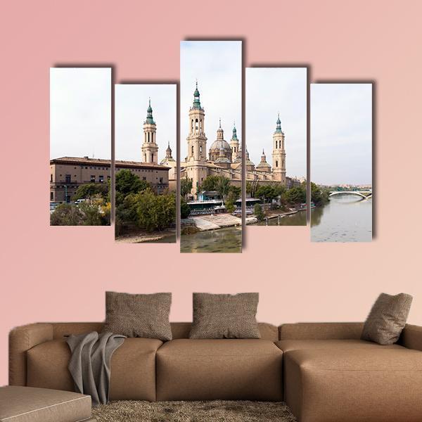 Roman Catholic Church Spain Canvas Wall Art-5 Pop-Gallery Wrap-47" x 32"-Tiaracle