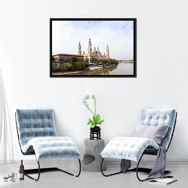 Roman Catholic Church Spain Canvas Wall Art-1 Piece-Floating Frame-24" x 16"-Tiaracle
