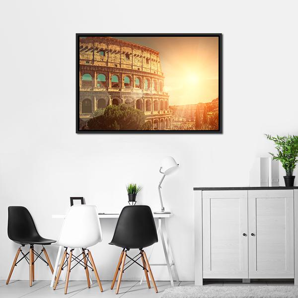 Roman Colosseum Canvas Wall Art-3 Horizontal-Gallery Wrap-25" x 16"-Tiaracle