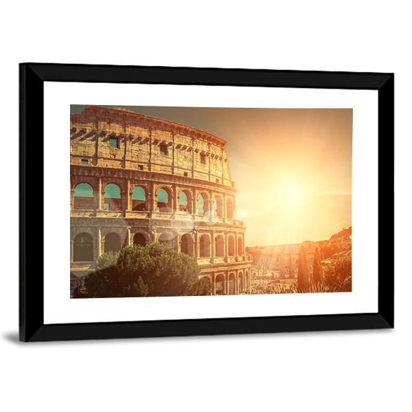 Roman Colosseum Canvas Wall Art-3 Horizontal-Gallery Wrap-25" x 16"-Tiaracle