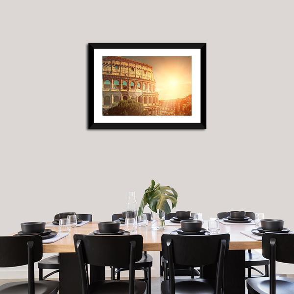 Roman Colosseum Canvas Wall Art-1 Piece-Framed Print-20" x 16"-Tiaracle