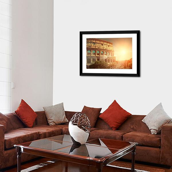 Roman Colosseum Canvas Wall Art-3 Horizontal-Gallery Wrap-25" x 16"-Tiaracle