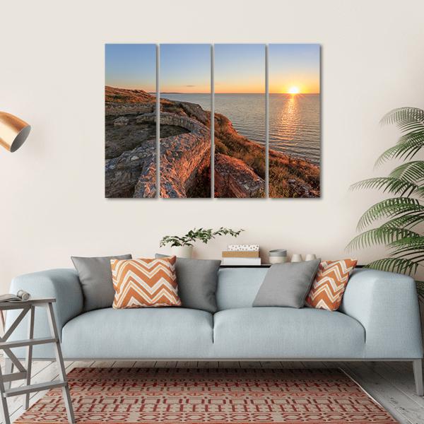 Roman Ruins Of Argamum Canvas Wall Art-4 Horizontal-Gallery Wrap-34" x 24"-Tiaracle