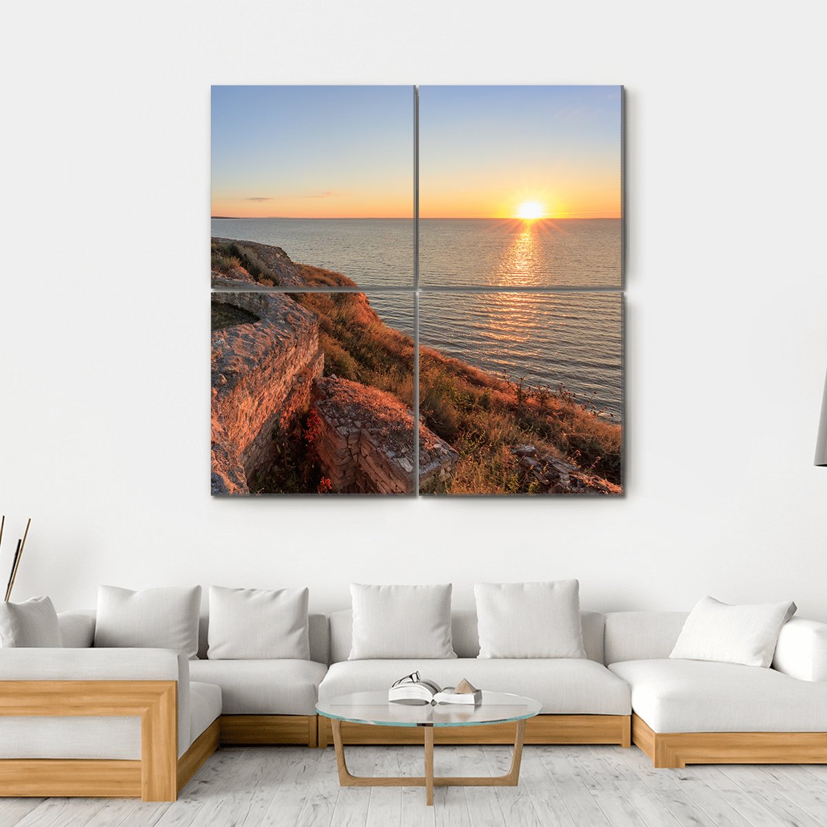 Roman Ruins Of Argamum Canvas Wall Art-4 Square-Gallery Wrap-17" x 17"-Tiaracle