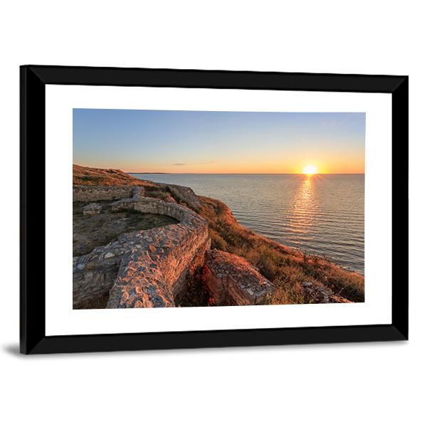 Roman Ruins Of Argamum Canvas Wall Art-3 Horizontal-Gallery Wrap-25" x 16"-Tiaracle
