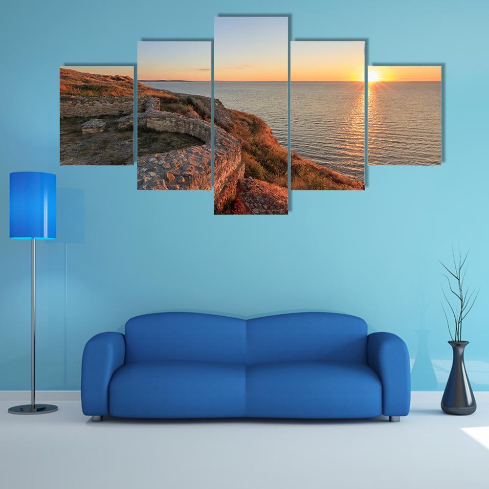 Roman Ruins Of Argamum Canvas Wall Art-5 Star-Gallery Wrap-62" x 32"-Tiaracle