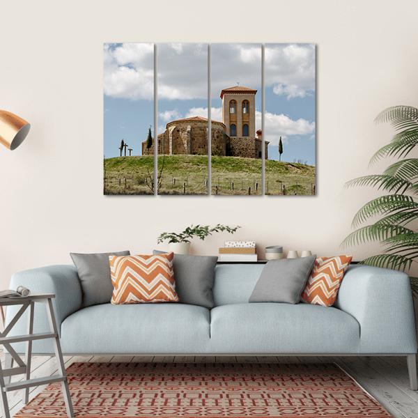 Romanesque Hermitage Of San Cristobal In Spain Canvas Wall Art-4 Horizontal-Gallery Wrap-34" x 24"-Tiaracle
