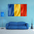 Romania Flag Canvas Wall Art-3 Horizontal-Gallery Wrap-37" x 24"-Tiaracle