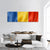 Romania Flag Panoramic Canvas Wall Art-3 Piece-25" x 08"-Tiaracle