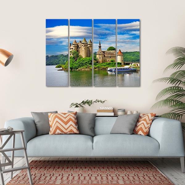 Romantic Castles Of France Canvas Wall Art-4 Horizontal-Gallery Wrap-34" x 24"-Tiaracle