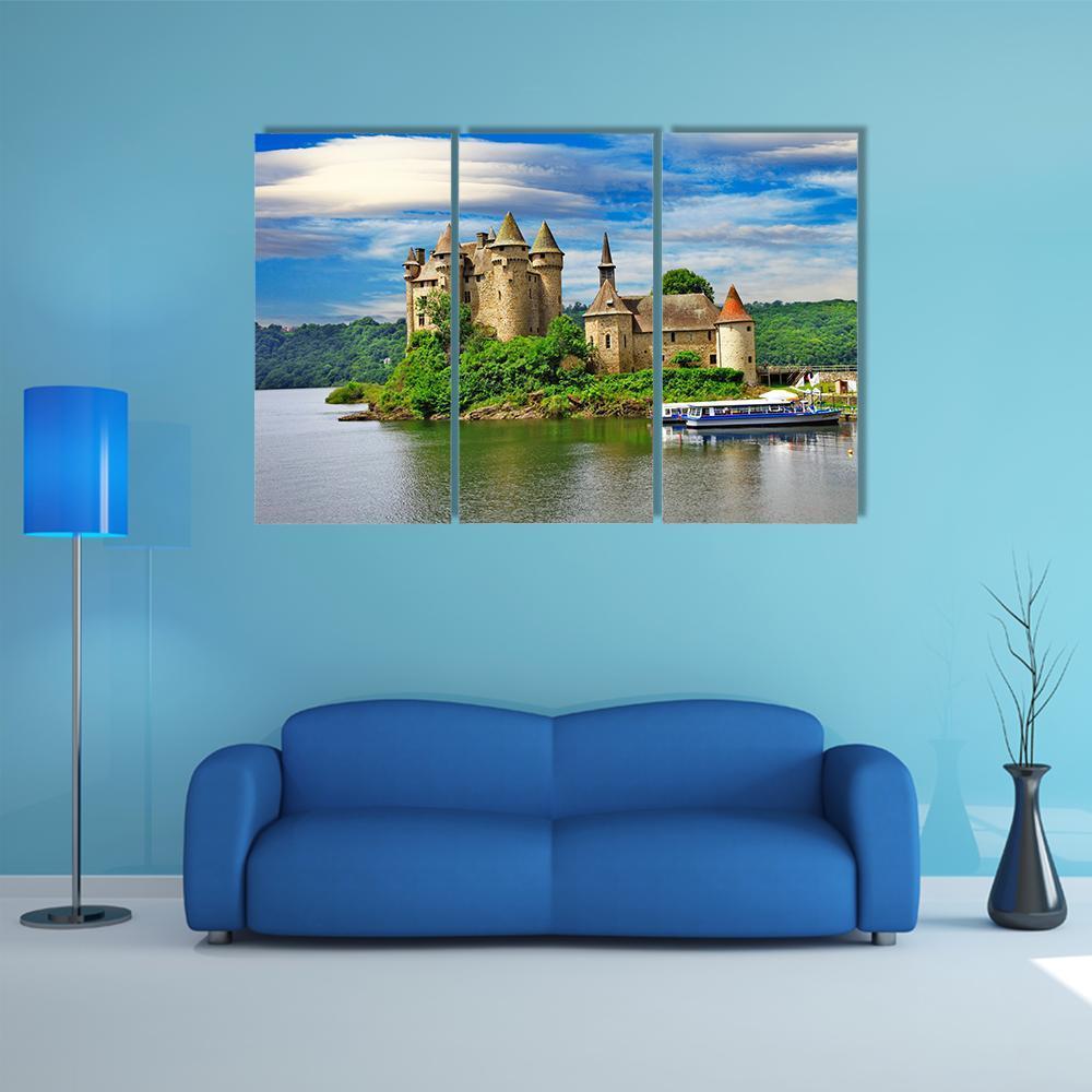 Romantic Castles Of France Canvas Wall Art-3 Horizontal-Gallery Wrap-37" x 24"-Tiaracle