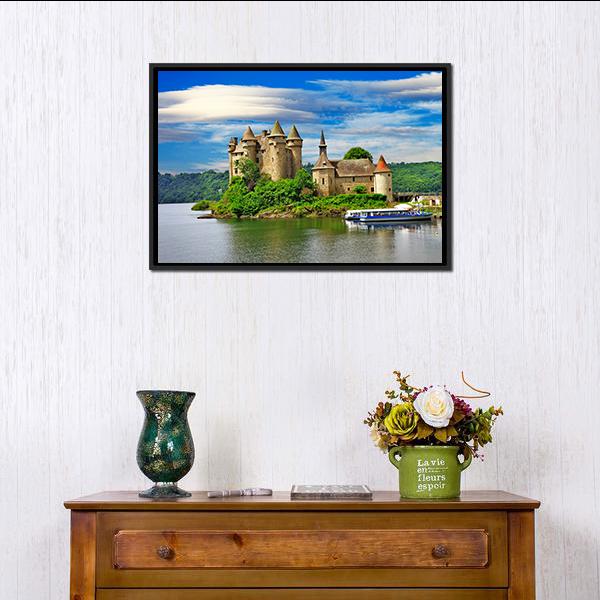 Romantic Castles Of France Canvas Wall Art-3 Horizontal-Gallery Wrap-25" x 16"-Tiaracle