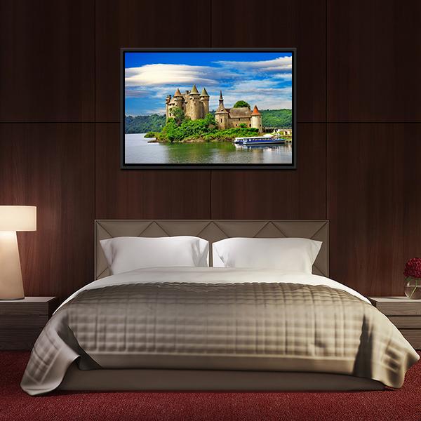 Romantic Castles Of France Canvas Wall Art-3 Horizontal-Gallery Wrap-25" x 16"-Tiaracle