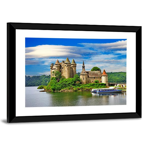 Romantic Castles Of France Panoramic Canvas Wall Art-1 Piece-36" x 12"-Tiaracle