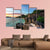 Romantic Sunset On Paradise Beach Canvas Wall Art-5 Pop-Gallery Wrap-47" x 32"-Tiaracle