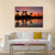Romantic Sunset Over Sandy Beach Canvas Wall Art-5 Horizontal-Gallery Wrap-22" x 12"-Tiaracle