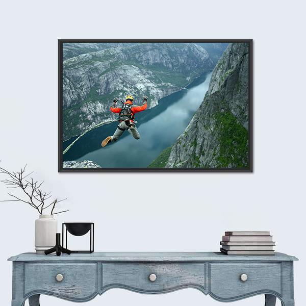 Rope Jumping Canvas Wall Art-1 Piece-Floating Frame-24" x 16"-Tiaracle