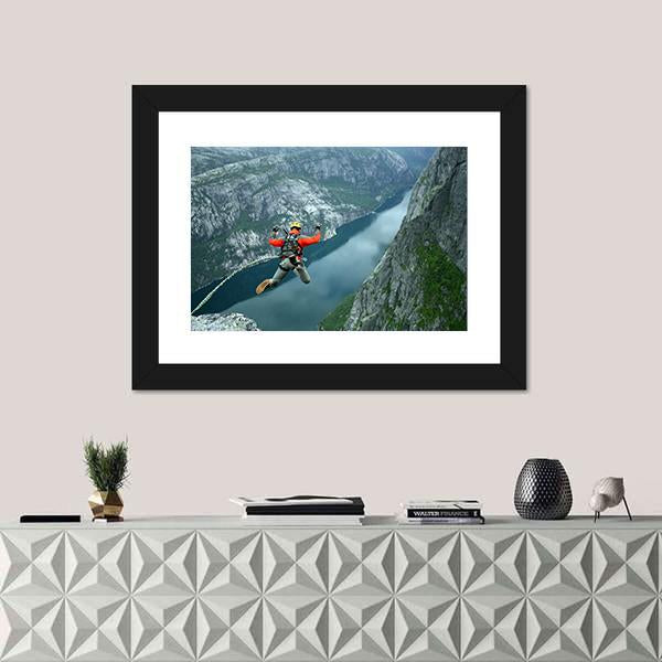Rope Jumping Canvas Wall Art-1 Piece-Framed Print-20" x 16"-Tiaracle