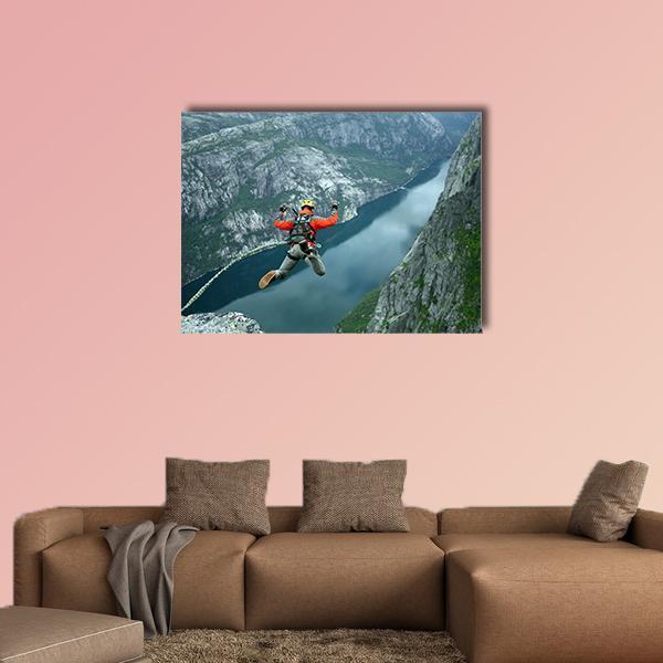 Rope Jumping Canvas Wall Art-1 Piece-Gallery Wrap-36" x 24"-Tiaracle
