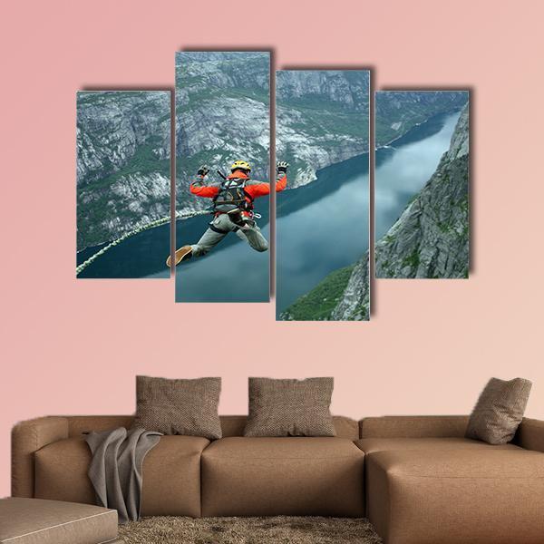 Rope Jumping Canvas Wall Art-4 Pop-Gallery Wrap-50" x 32"-Tiaracle