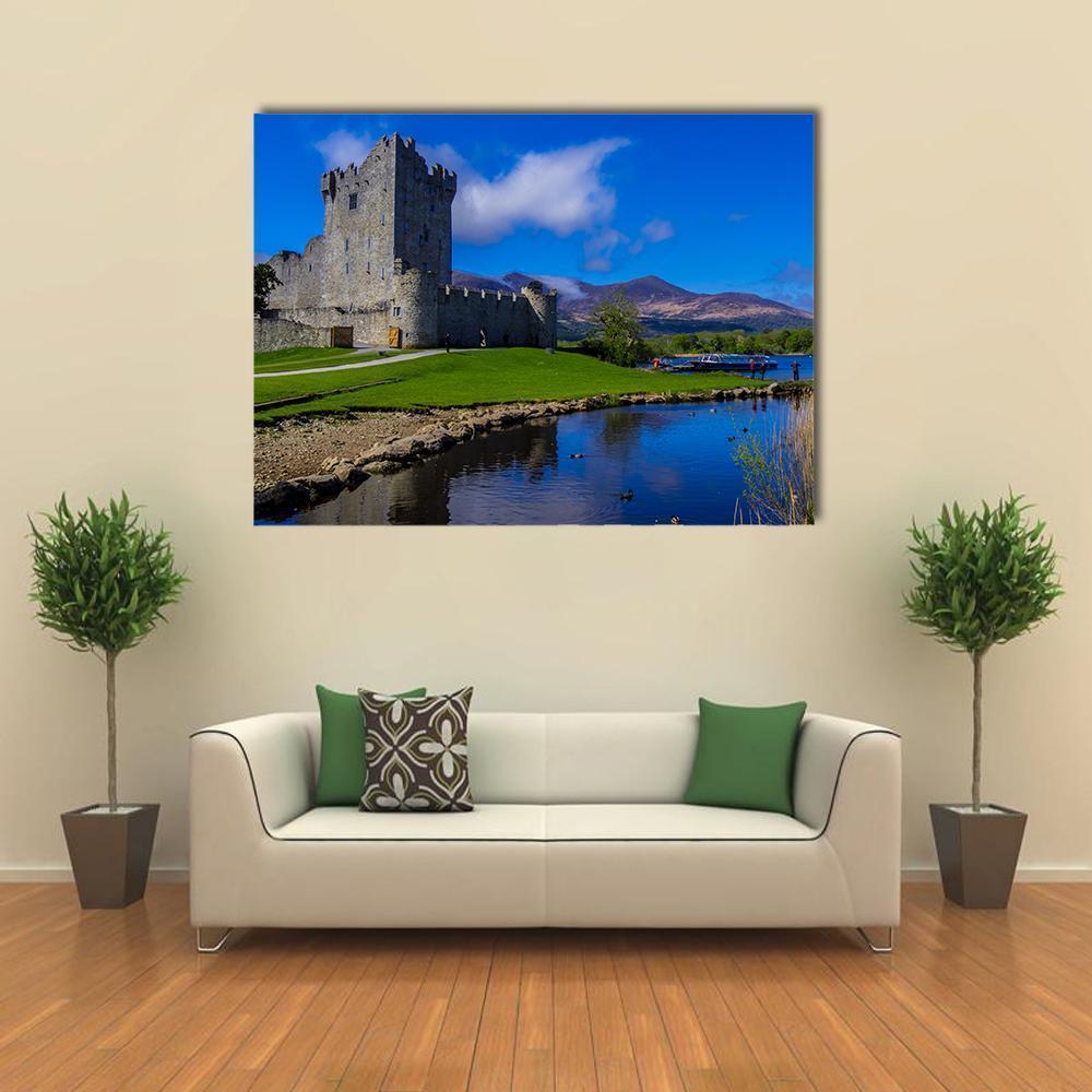 Ross Castle On A Beautiful Day Canvas Wall Art-1 Piece-Gallery Wrap-36" x 24"-Tiaracle