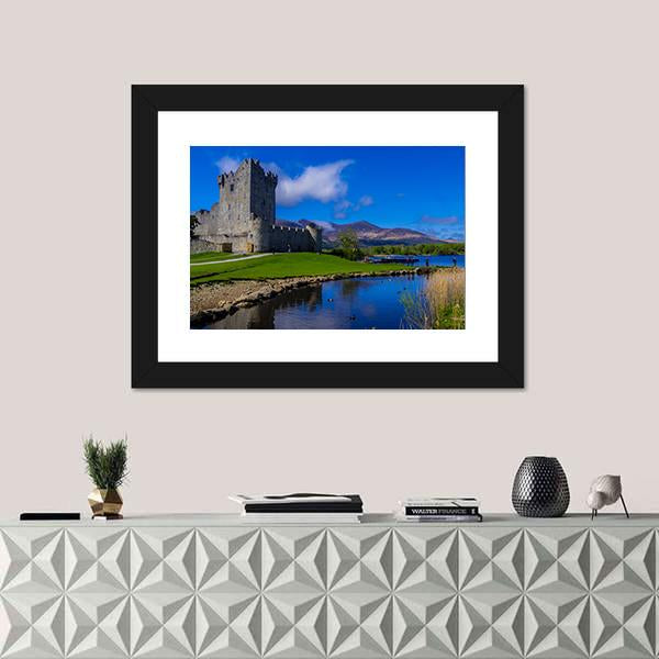Ross Castle On A Beautiful Day Canvas Wall Art-1 Piece-Framed Print-20" x 16"-Tiaracle