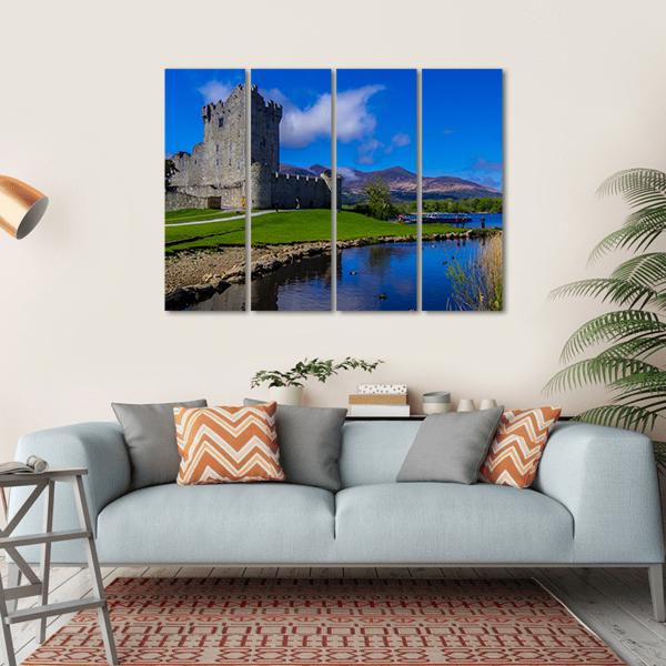 Ross Castle On A Beautiful Day Canvas Wall Art-4 Horizontal-Gallery Wrap-34" x 24"-Tiaracle