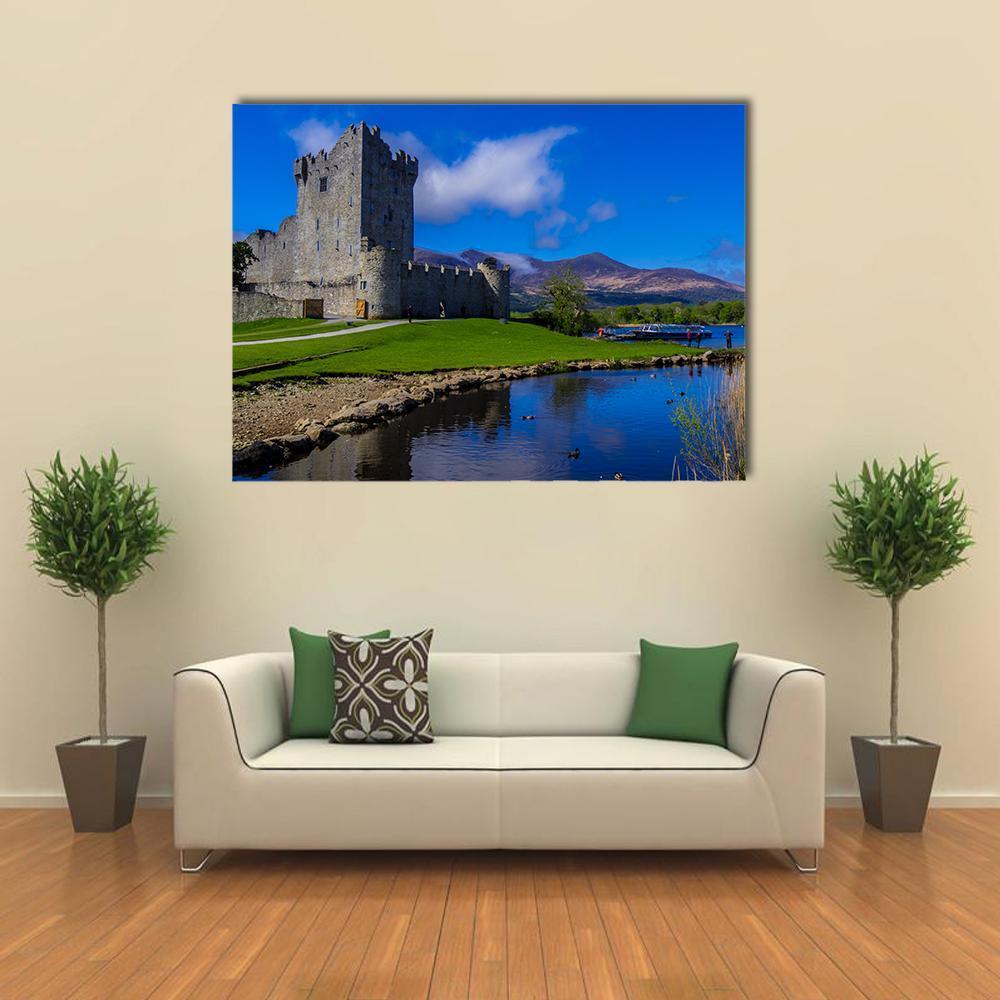 Ross Castle On A Beautiful Day Canvas Wall Art-1 Piece-Gallery Wrap-48" x 32"-Tiaracle