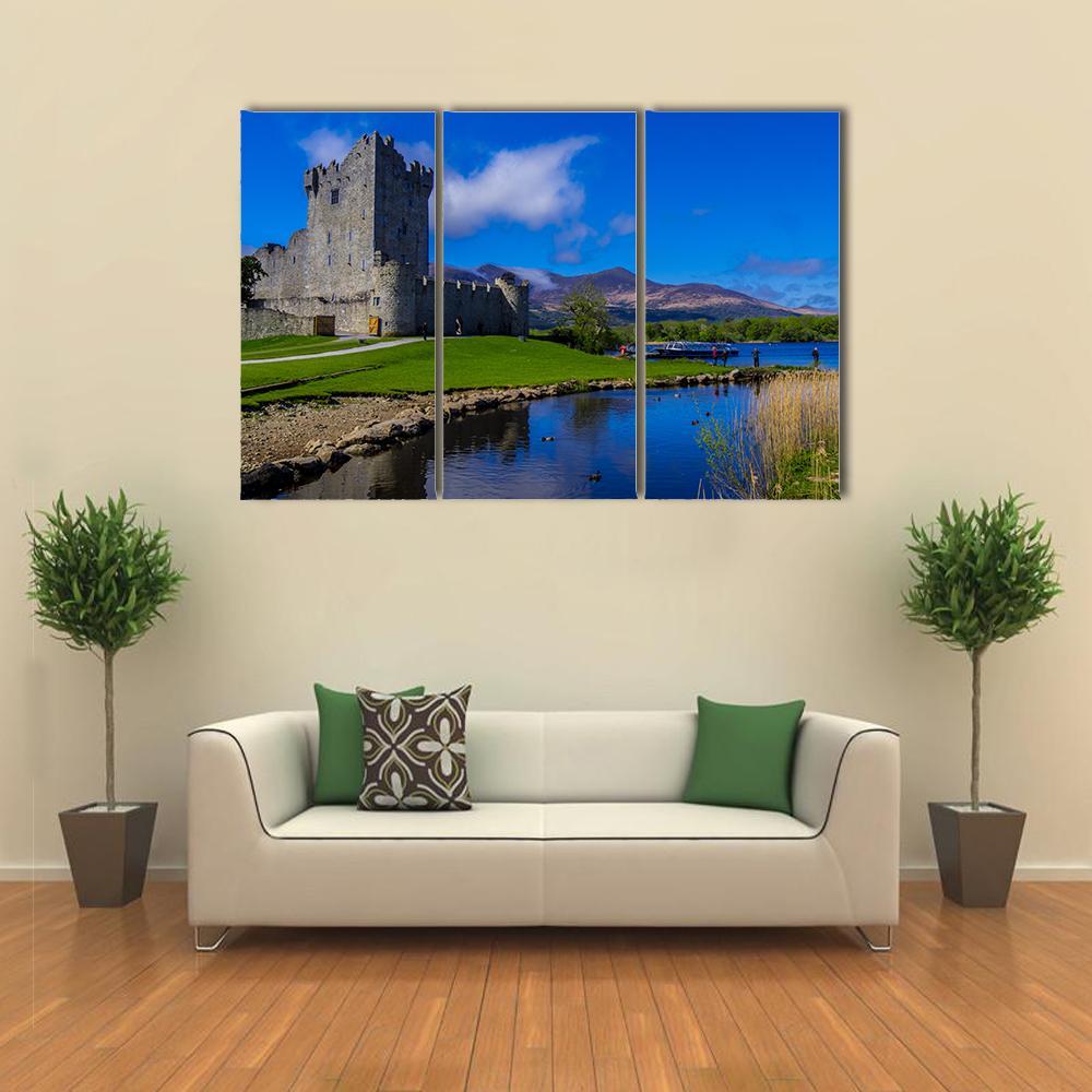 Ross Castle On A Beautiful Day Canvas Wall Art-3 Horizontal-Gallery Wrap-37" x 24"-Tiaracle