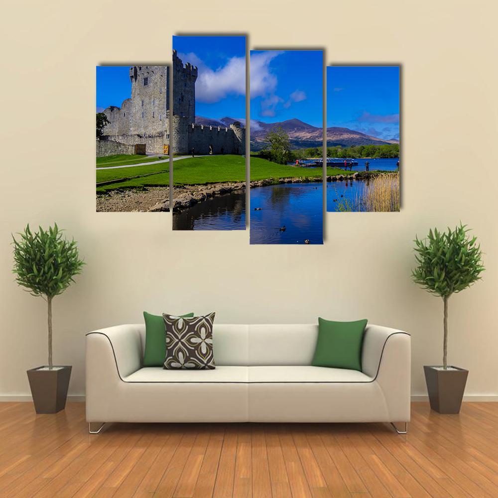 Ross Castle On A Beautiful Day Canvas Wall Art-4 Pop-Gallery Wrap-50" x 32"-Tiaracle
