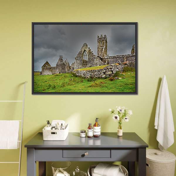 Ross Friary In Summer Canvas Wall Art-3 Horizontal-Gallery Wrap-25" x 16"-Tiaracle