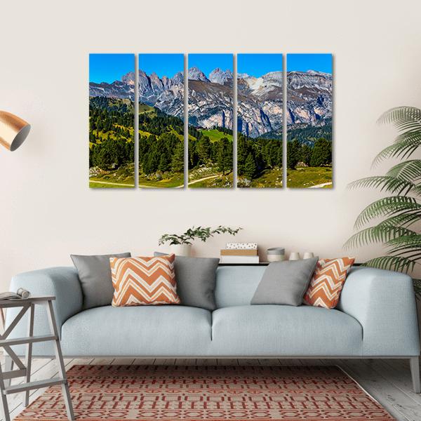 Route In Italian Dolomites Canvas Wall Art-5 Horizontal-Gallery Wrap-22" x 12"-Tiaracle