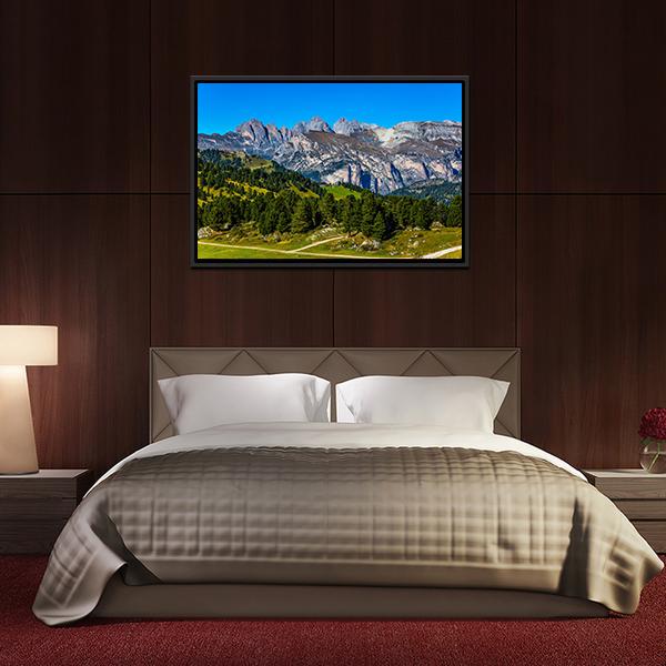 Route In Italian Dolomites Canvas Wall Art-5 Horizontal-Gallery Wrap-22" x 12"-Tiaracle