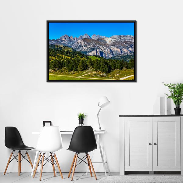 Route In Italian Dolomites Canvas Wall Art-3 Horizontal-Gallery Wrap-25" x 16"-Tiaracle
