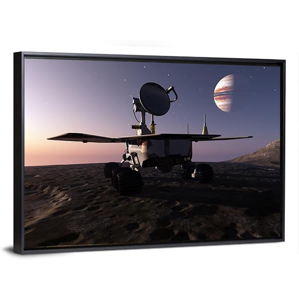 Rover On Jupiter Moon Canvas Wall Art-3 Horizontal-Gallery Wrap-25" x 16"-Tiaracle