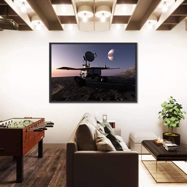 Rover On Jupiter Moon Canvas Wall Art-3 Horizontal-Gallery Wrap-25" x 16"-Tiaracle