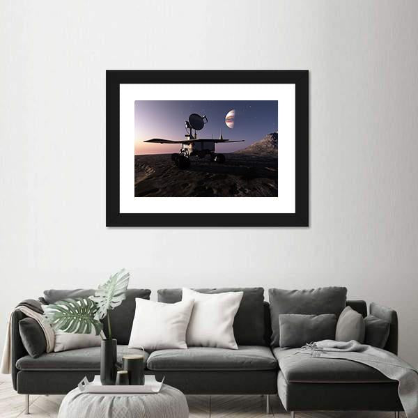 Rover On Jupiter Moon Canvas Wall Art-3 Horizontal-Gallery Wrap-25" x 16"-Tiaracle