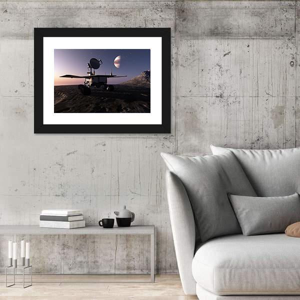 Rover On Jupiter Moon Canvas Wall Art-3 Horizontal-Gallery Wrap-25" x 16"-Tiaracle