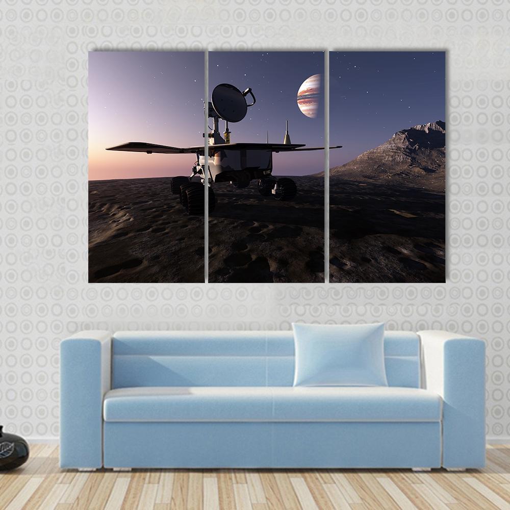 Rover On Jupiter Moon Canvas Wall Art-3 Horizontal-Gallery Wrap-37" x 24"-Tiaracle