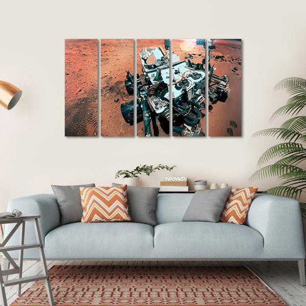 Rover On Mars Surface Canvas Wall Art-5 Horizontal-Gallery Wrap-22" x 12"-Tiaracle